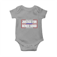 Justice for Renee Good Patriotic Baby Onesie Minneapolis Jan 8 2026 Memorial Red White and Blue - Wonder Print Shop