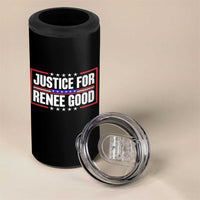Justice for Renee Good Patriotic 4 in 1 Can Cooler Tumbler Minneapolis Jan 8 2026 Memorial Red White and Blue - Wonder Print Shop