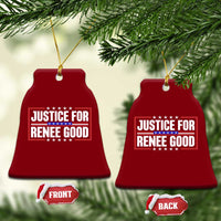 Justice for Renee Good Patriotic Ceramic Ornament Minneapolis Jan 8 2026 Memorial Red White and Blue - Wonder Print Shop