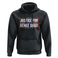 Justice for Renee Good Patriotic Hoodie Minneapolis Jan 8 2026 Memorial Red White and Blue - Wonder Print Shop