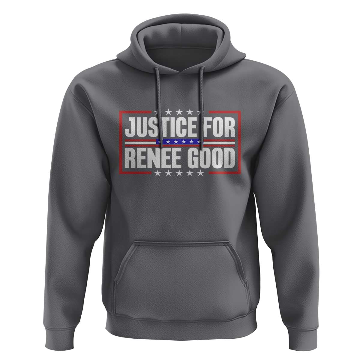 Justice for Renee Good Patriotic Hoodie Minneapolis Jan 8 2026 Memorial Red White and Blue - Wonder Print Shop