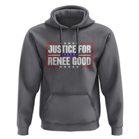 Justice for Renee Good Patriotic Hoodie Minneapolis Jan 8 2026 Memorial Red White and Blue - Wonder Print Shop