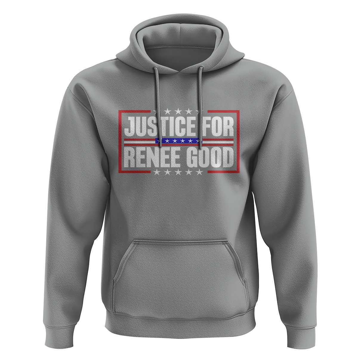 Justice for Renee Good Patriotic Hoodie Minneapolis Jan 8 2026 Memorial Red White and Blue - Wonder Print Shop