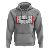 Justice for Renee Good Patriotic Hoodie Minneapolis Jan 8 2026 Memorial Red White and Blue - Wonder Print Shop