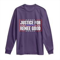 Justice for Renee Good Patriotic Long Sleeve Shirt Minneapolis Jan 8 2026 Memorial Red White and Blue - Wonder Print Shop
