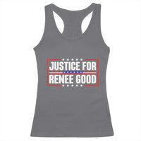 Justice for Renee Good Patriotic Racerback Tank Top Minneapolis Jan 8 2026 Memorial Red White and Blue - Wonder Print Shop