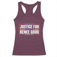 Justice for Renee Good Patriotic Racerback Tank Top Minneapolis Jan 8 2026 Memorial Red White and Blue - Wonder Print Shop