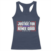 Justice for Renee Good Patriotic Racerback Tank Top Minneapolis Jan 8 2026 Memorial Red White and Blue - Wonder Print Shop