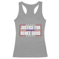 Justice for Renee Good Patriotic Racerback Tank Top Minneapolis Jan 8 2026 Memorial Red White and Blue - Wonder Print Shop