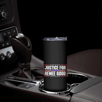 Justice for Renee Good Patriotic Skinny Tumbler Minneapolis Jan 8 2026 Memorial Red White and Blue - Wonder Print Shop
