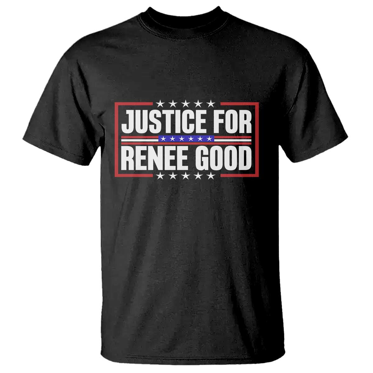 Justice for Renee Good Patriotic T Shirt Minneapolis Jan 8 2026 Memorial Red White and Blue - Wonder Print Shop