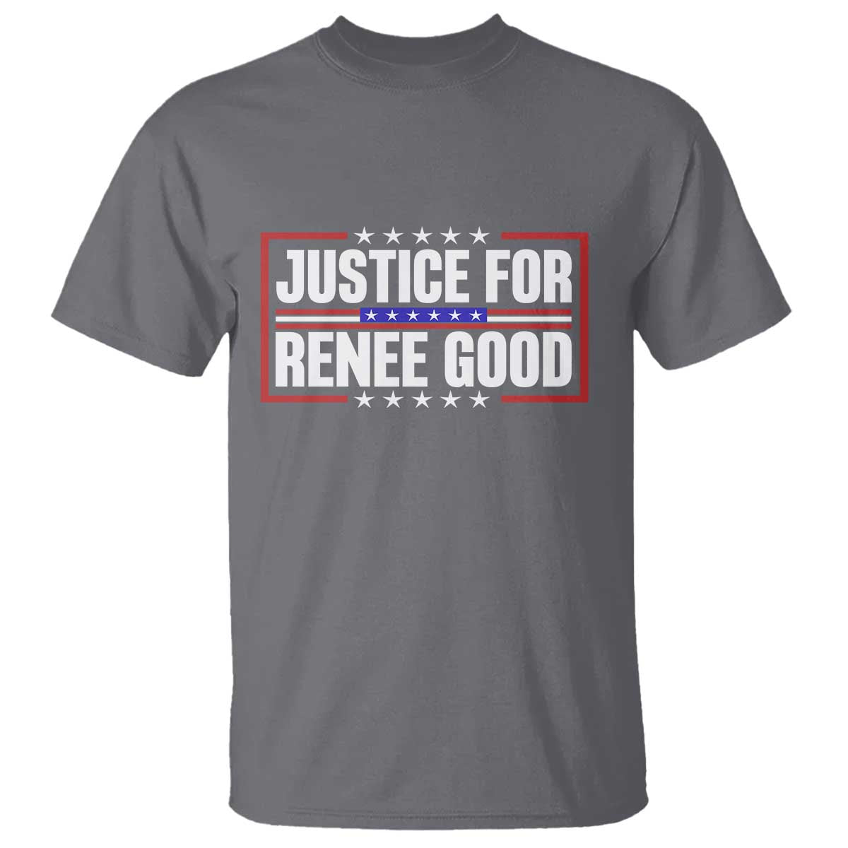 Justice for Renee Good Patriotic T Shirt Minneapolis Jan 8 2026 Memorial Red White and Blue - Wonder Print Shop