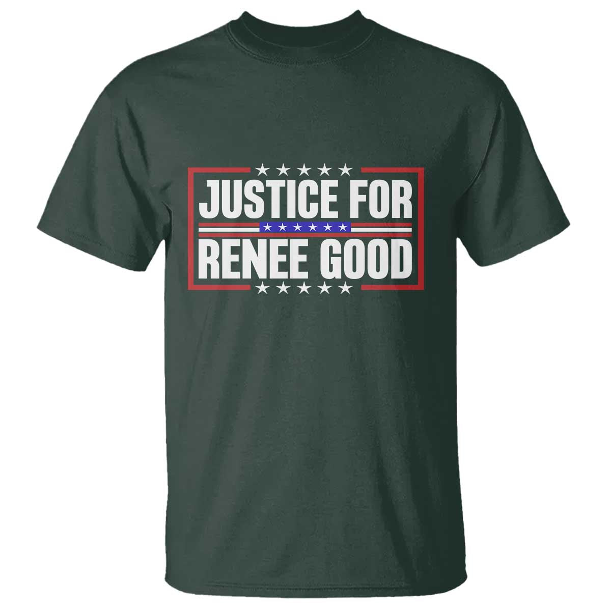 Justice for Renee Good Patriotic T Shirt Minneapolis Jan 8 2026 Memorial Red White and Blue - Wonder Print Shop
