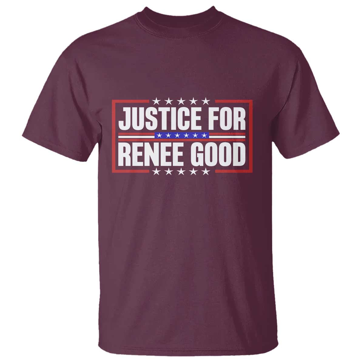 Justice for Renee Good Patriotic T Shirt Minneapolis Jan 8 2026 Memorial Red White and Blue - Wonder Print Shop