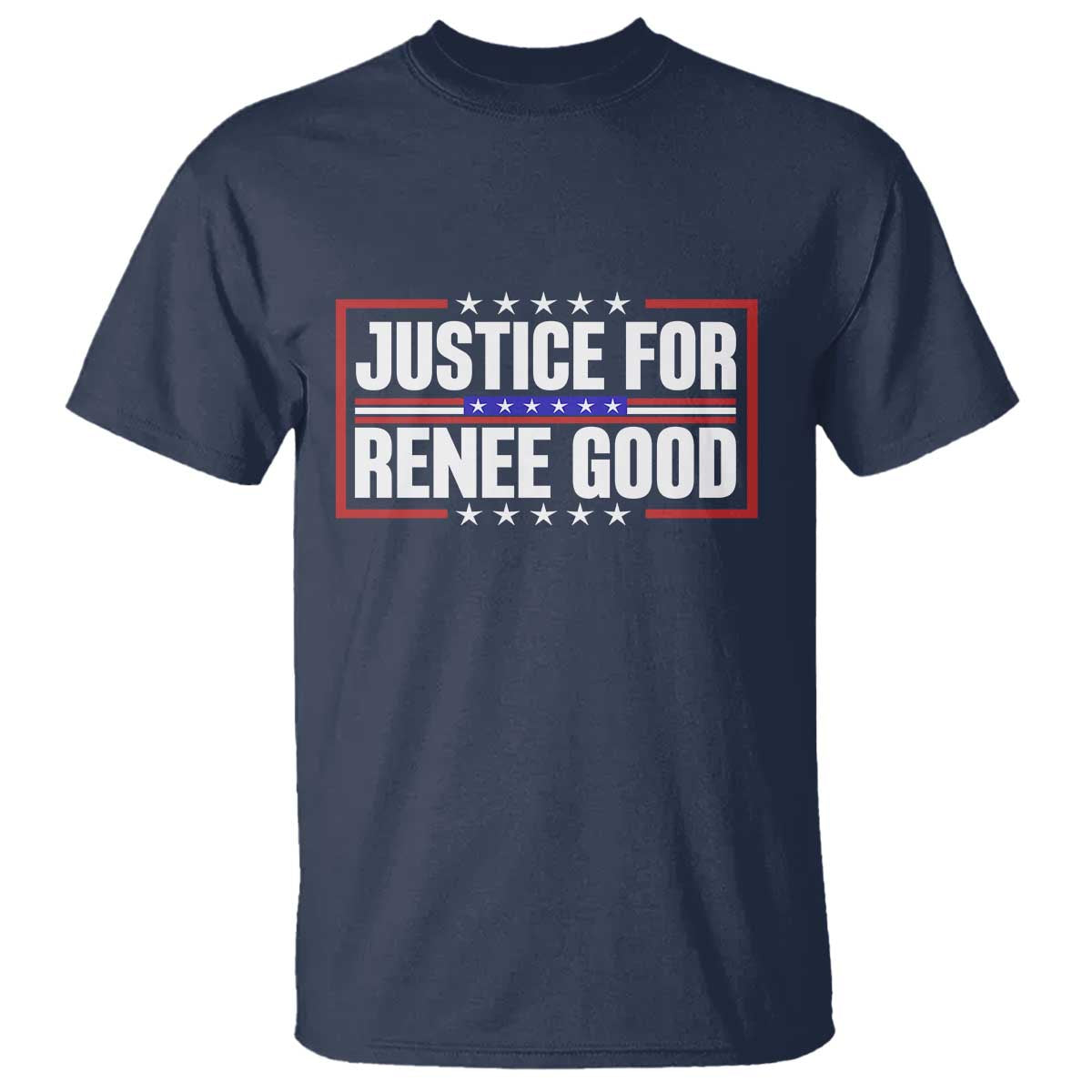 Justice for Renee Good Patriotic T Shirt Minneapolis Jan 8 2026 Memorial Red White and Blue - Wonder Print Shop