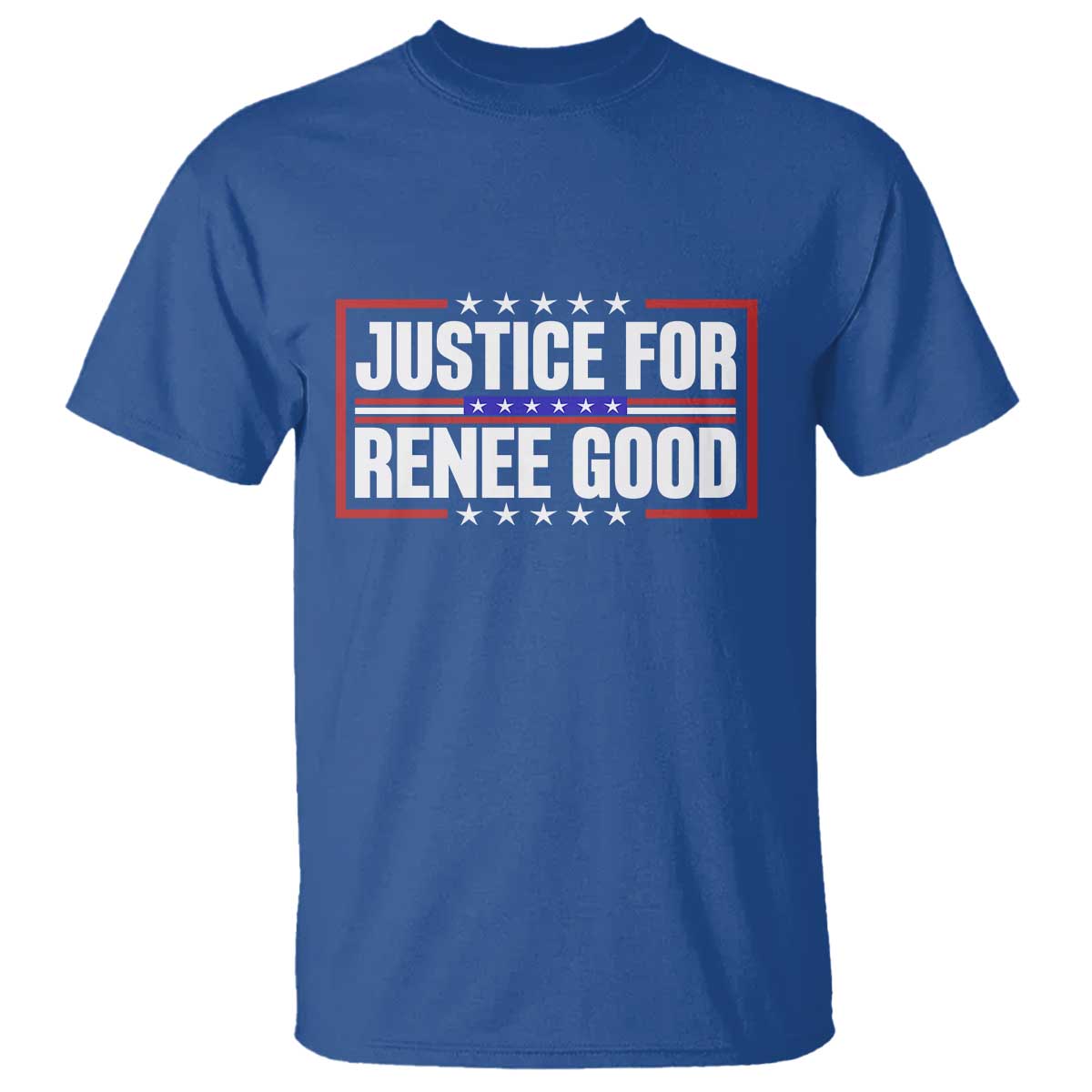 Justice for Renee Good Patriotic T Shirt Minneapolis Jan 8 2026 Memorial Red White and Blue - Wonder Print Shop