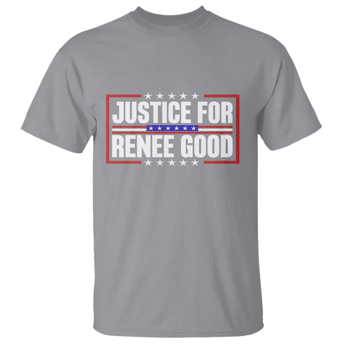 Justice for Renee Good Patriotic T Shirt Minneapolis Jan 8 2026 Memorial Red White and Blue - Wonder Print Shop