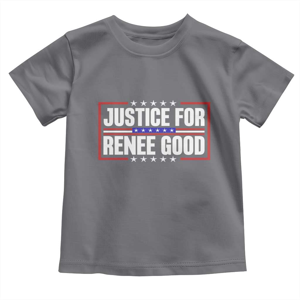 Justice for Renee Good Patriotic Toddler T Shirt Minneapolis Jan 8 2026 Memorial Red White and Blue - Wonder Print Shop