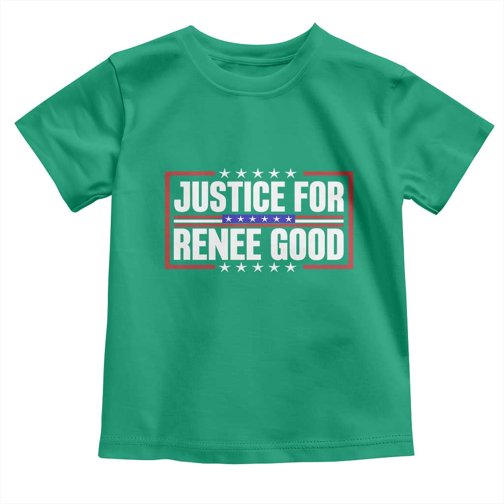 Justice for Renee Good Patriotic Toddler T Shirt Minneapolis Jan 8 2026 Memorial Red White and Blue - Wonder Print Shop