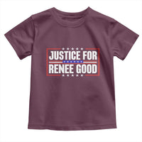 Justice for Renee Good Patriotic Toddler T Shirt Minneapolis Jan 8 2026 Memorial Red White and Blue - Wonder Print Shop