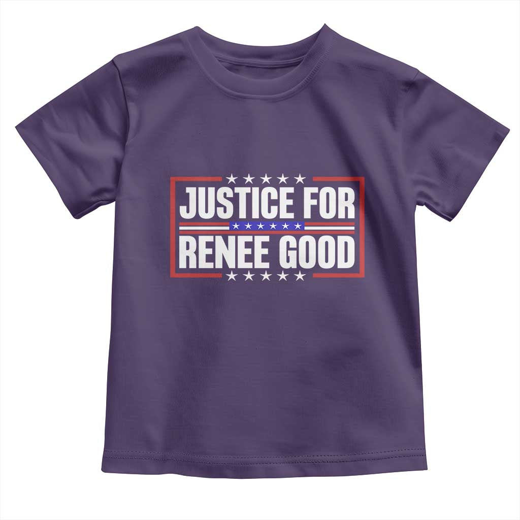 Justice for Renee Good Patriotic Toddler T Shirt Minneapolis Jan 8 2026 Memorial Red White and Blue - Wonder Print Shop