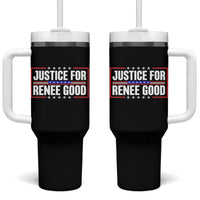 Justice for Renee Good Patriotic Tumbler With Handle Minneapolis Jan 8 2026 Memorial Red White and Blue - Wonder Print Shop