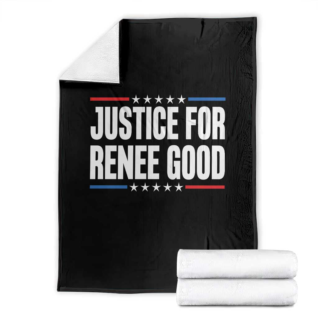 Justice for Renee Good Patriotic Throw Blanket Minneapolis Jan 8 2026 Memorial Tribute - Wonder Print Shop
