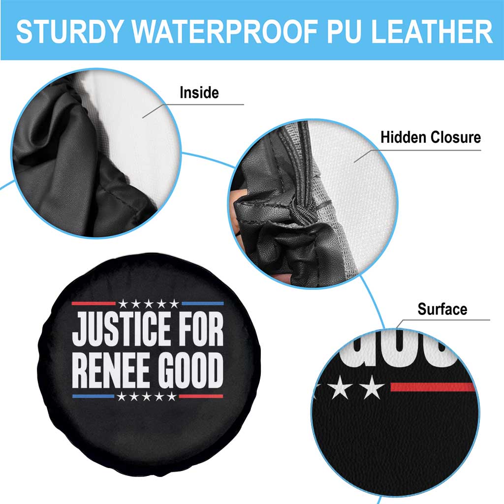Justice for Renee Good Patriotic Spare Tire Cover Minneapolis Jan 8 2026 Memorial Tribute - Wonder Print Shop