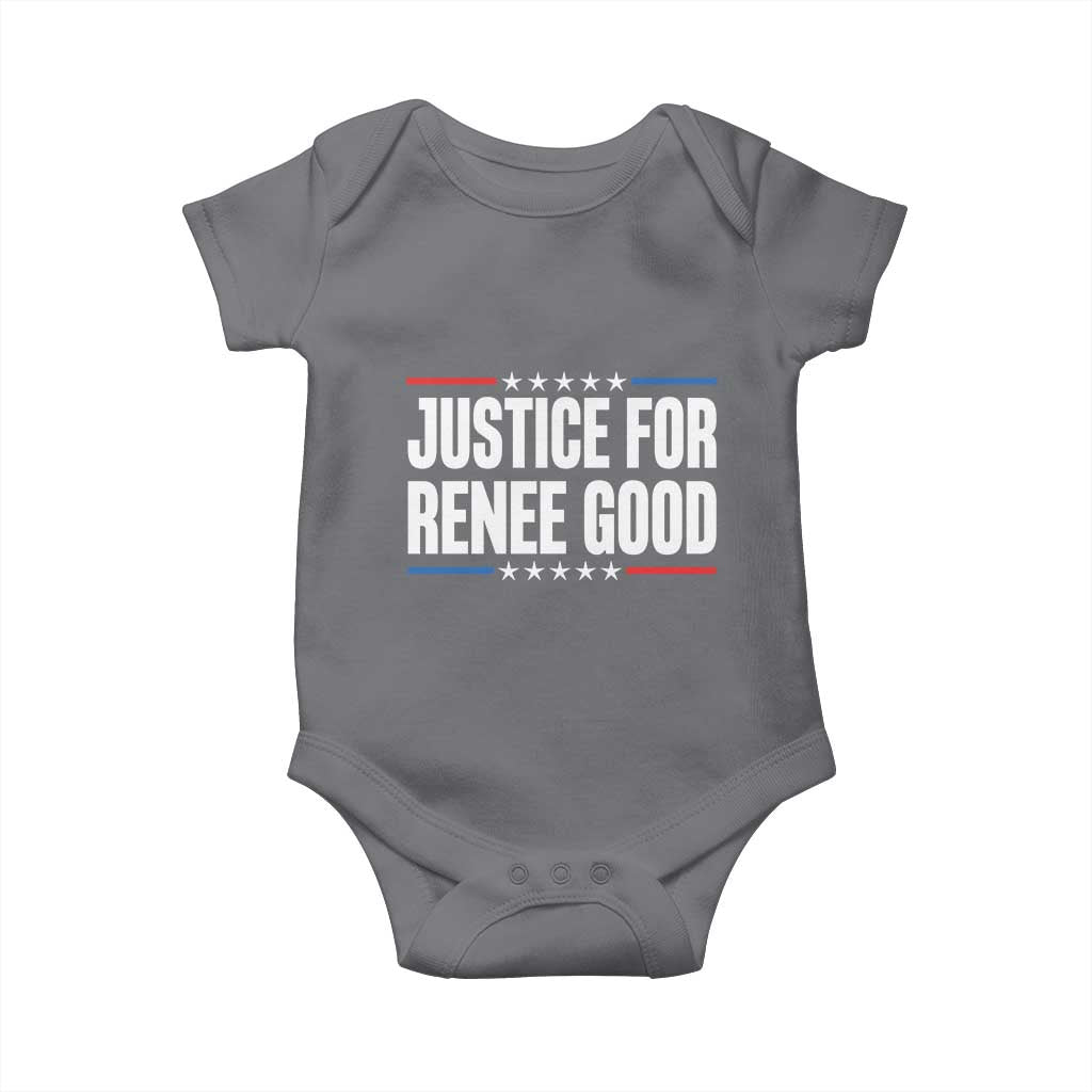 Justice for Renee Good Patriotic Baby Onesie Minneapolis Jan 8 2026 Memorial Tribute - Wonder Print Shop