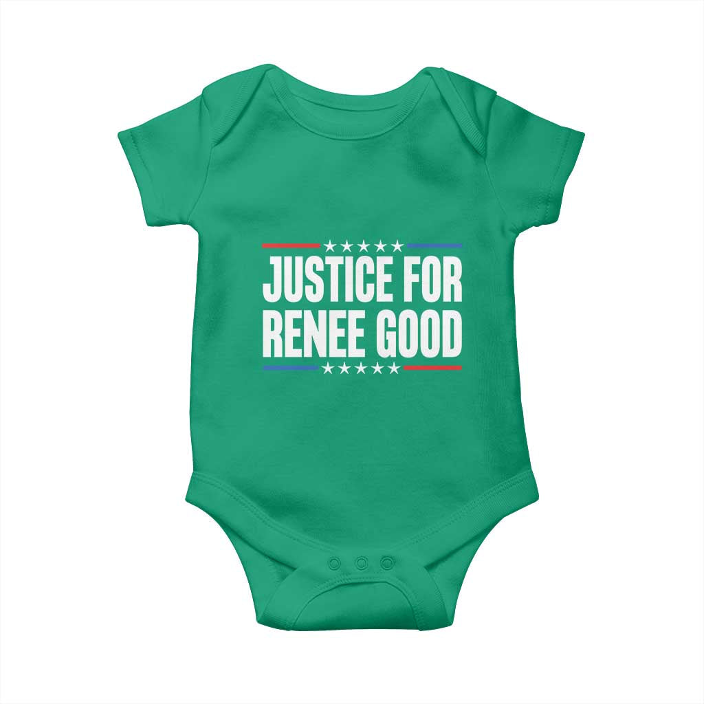 Justice for Renee Good Patriotic Baby Onesie Minneapolis Jan 8 2026 Memorial Tribute - Wonder Print Shop