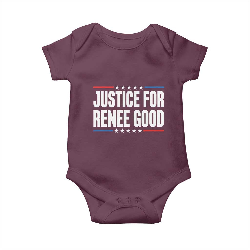 Justice for Renee Good Patriotic Baby Onesie Minneapolis Jan 8 2026 Memorial Tribute - Wonder Print Shop