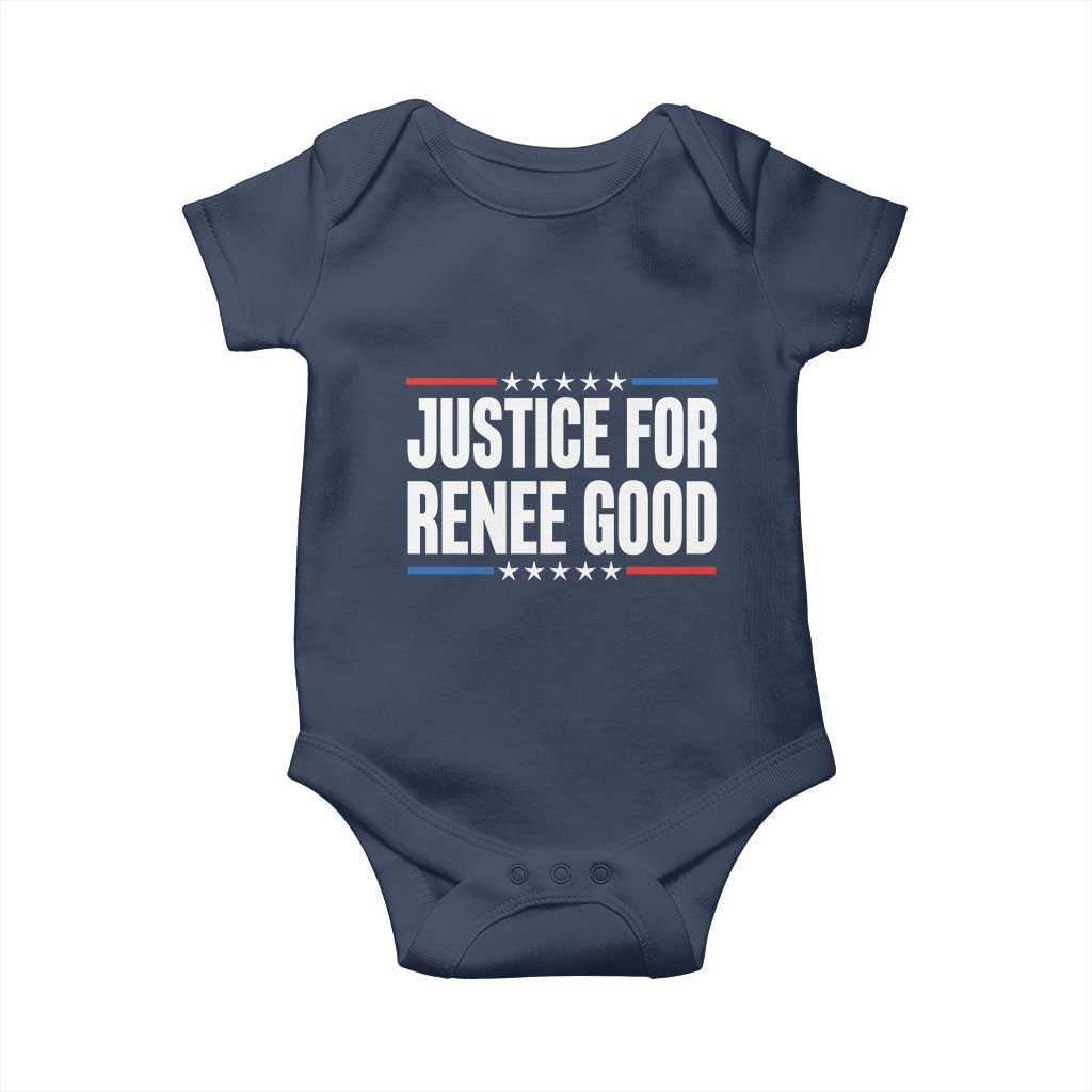 Justice for Renee Good Patriotic Baby Onesie Minneapolis Jan 8 2026 Memorial Tribute - Wonder Print Shop