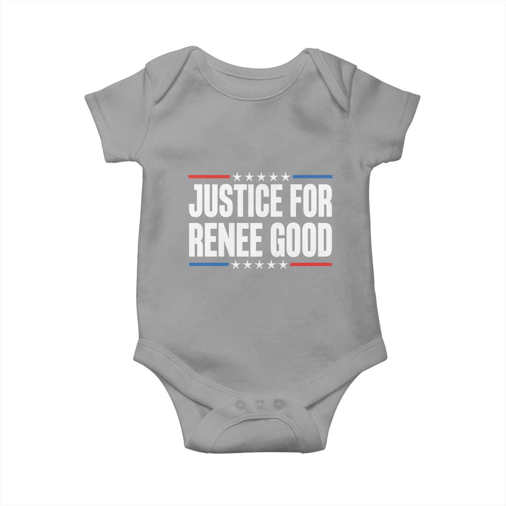 Justice for Renee Good Patriotic Baby Onesie Minneapolis Jan 8 2026 Memorial Tribute - Wonder Print Shop