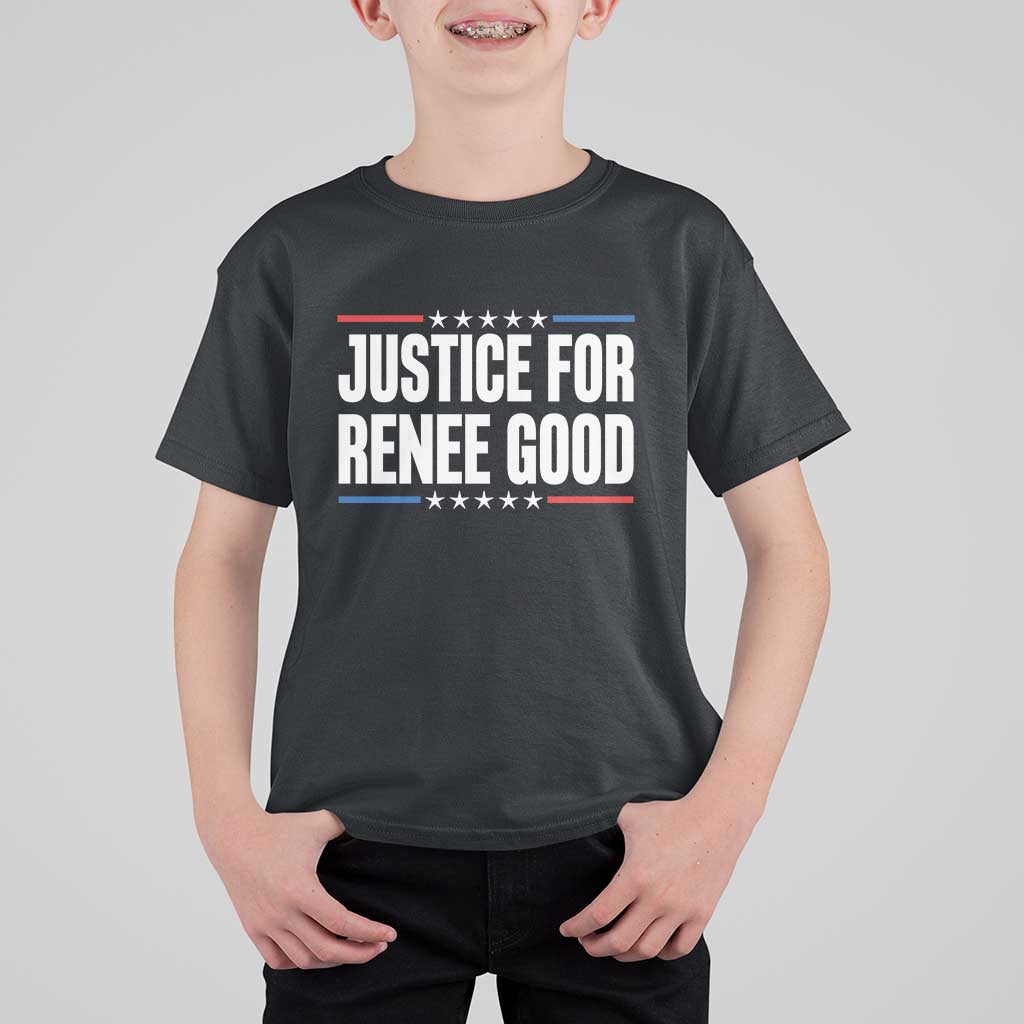 Justice for Renee Good Patriotic T Shirt For Kid Minneapolis Jan 8 2026 Memorial Tribute - Wonder Print Shop