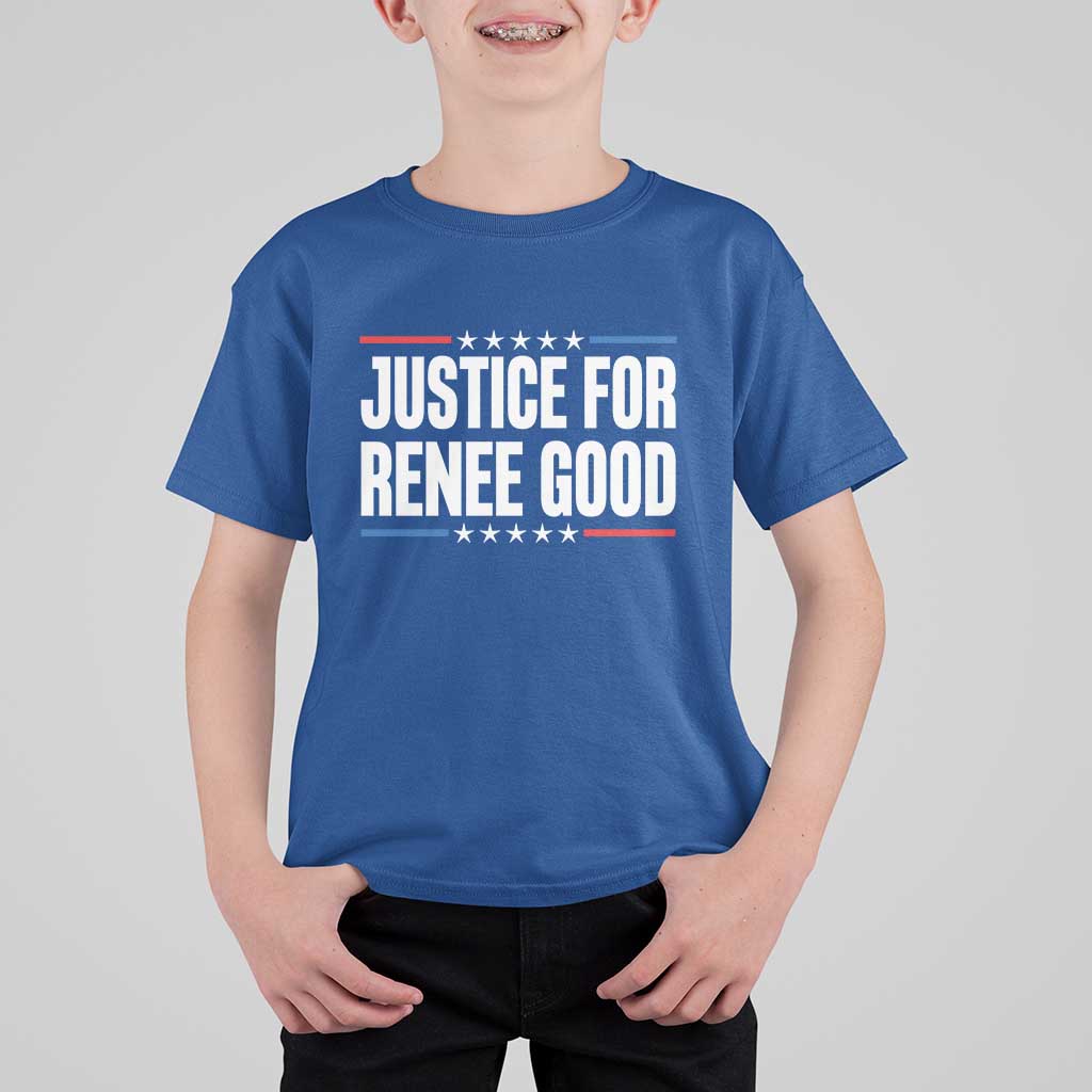 Justice for Renee Good Patriotic T Shirt For Kid Minneapolis Jan 8 2026 Memorial Tribute - Wonder Print Shop