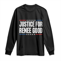 Justice for Renee Good Patriotic Long Sleeve Shirt Minneapolis Jan 8 2026 Memorial Tribute - Wonder Print Shop