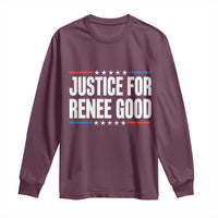 Justice for Renee Good Patriotic Long Sleeve Shirt Minneapolis Jan 8 2026 Memorial Tribute - Wonder Print Shop