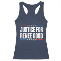 Justice for Renee Good Patriotic Racerback Tank Top Minneapolis Jan 8 2026 Memorial Tribute - Wonder Print Shop