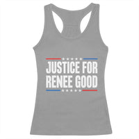 Justice for Renee Good Patriotic Racerback Tank Top Minneapolis Jan 8 2026 Memorial Tribute - Wonder Print Shop