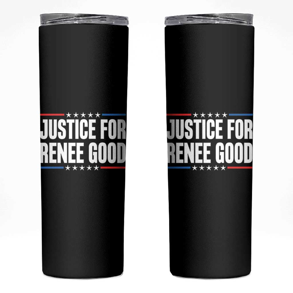 Justice for Renee Good Patriotic Skinny Tumbler Minneapolis Jan 8 2026 Memorial Tribute - Wonder Print Shop
