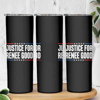 Justice for Renee Good Patriotic Skinny Tumbler Minneapolis Jan 8 2026 Memorial Tribute - Wonder Print Shop