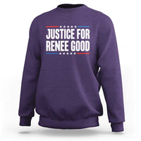 Justice for Renee Good Patriotic Sweatshirt Minneapolis Jan 8 2026 Memorial Tribute - Wonder Print Shop