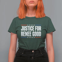 Justice for Renee Good Patriotic T Shirt For Women Minneapolis Jan 8 2026 Memorial Tribute - Wonder Print Shop