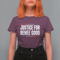 Justice for Renee Good Patriotic T Shirt For Women Minneapolis Jan 8 2026 Memorial Tribute - Wonder Print Shop