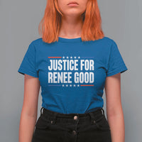Justice for Renee Good Patriotic T Shirt For Women Minneapolis Jan 8 2026 Memorial Tribute - Wonder Print Shop