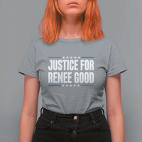 Justice for Renee Good Patriotic T Shirt For Women Minneapolis Jan 8 2026 Memorial Tribute - Wonder Print Shop