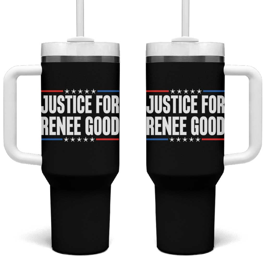 Justice for Renee Good Patriotic Tumbler With Handle Minneapolis Jan 8 2026 Memorial Tribute - Wonder Print Shop
