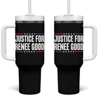 Justice for Renee Good Patriotic Tumbler With Handle Minneapolis Jan 8 2026 Memorial Tribute - Wonder Print Shop