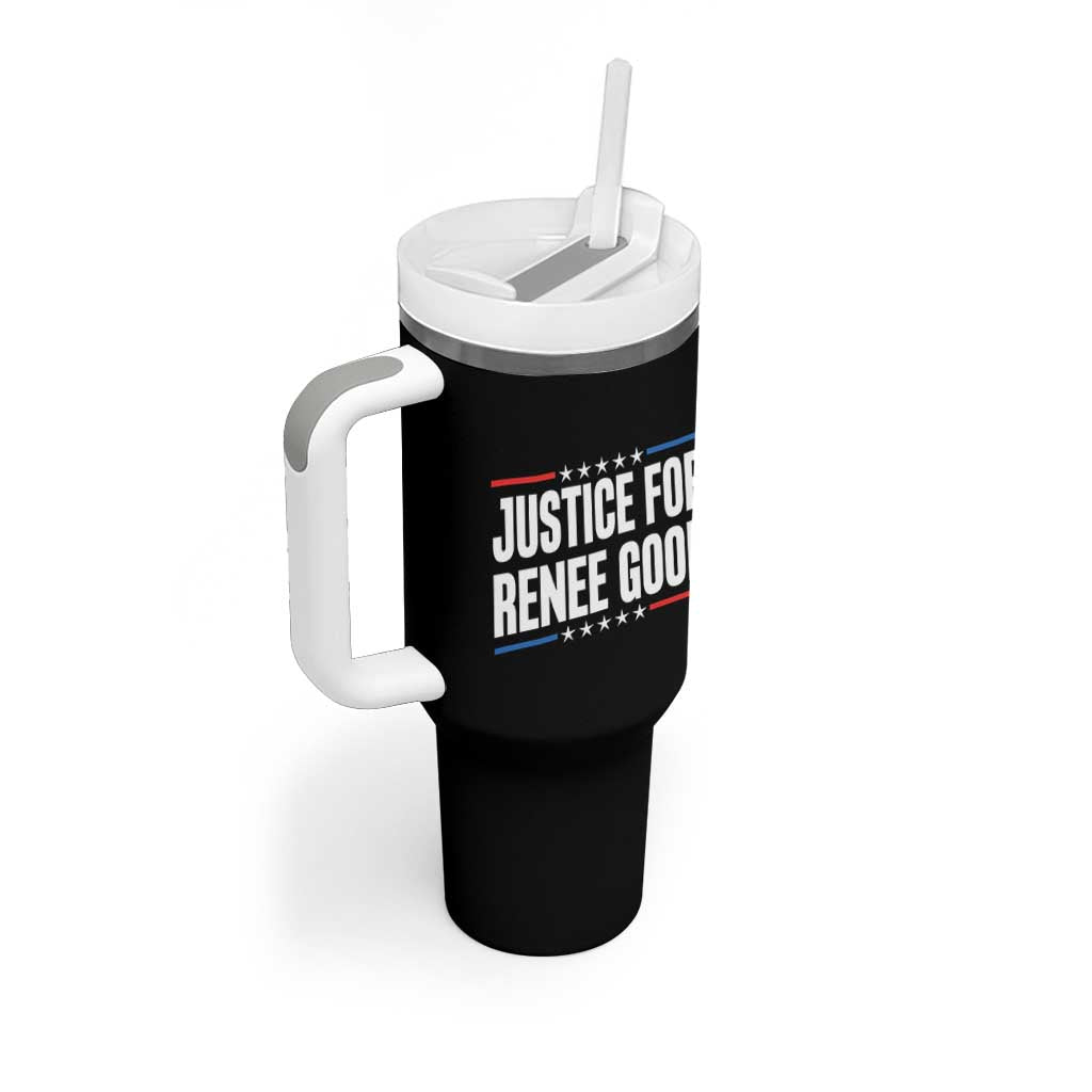 Justice for Renee Good Patriotic Tumbler With Handle Minneapolis Jan 8 2026 Memorial Tribute - Wonder Print Shop