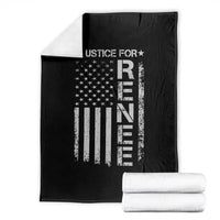 Justice for Renee American Flag Throw Blanket Minneapolis Jan 8 2026 Memorial Tribute - Wonder Print Shop